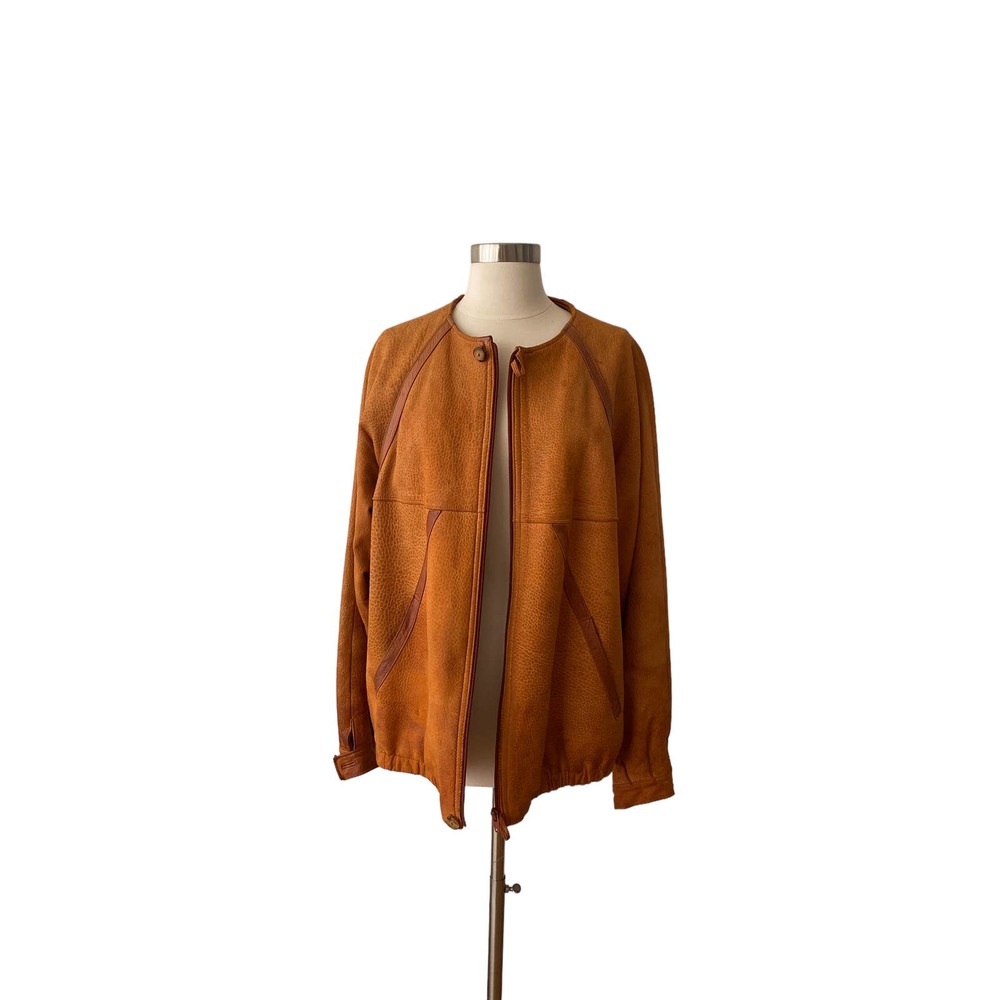 Vintage Loewe Textured Suede Jacket Dropped Sleeves